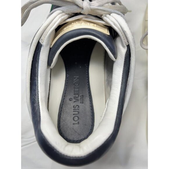 Louis Vuitton Tower Low Top Dark Blue/White Leather Sneakers Mens Size 8 - Picture 15 of 16